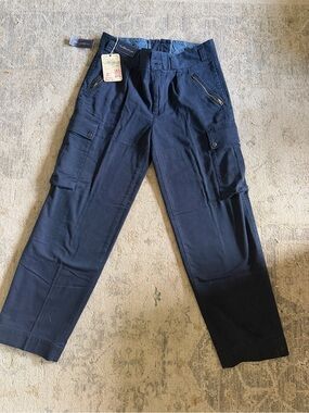 Polo by Ralph Lauren Navy Cargo Pants with Zip Pockets